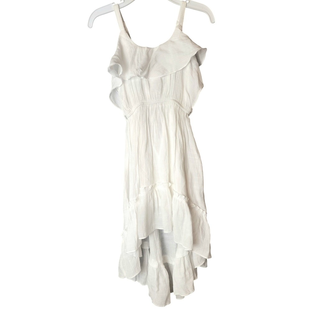 Lele for Kids Girls High Low Dress 4T White Ruffle Gauze Boho Cottagecore Beach - Picture 2 of 10